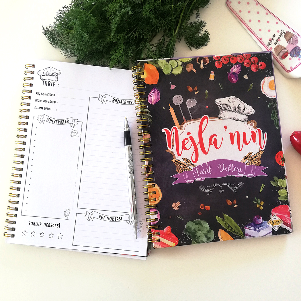 KİŞİYE ÖZEL DEFTER TARİF DEFTERİ SEVGİLİLER GÜNÜ DEFTERİ ROMANTİK DEFTER PLANLAYICI PLANNER BOOK TASARIM HEDİYE 